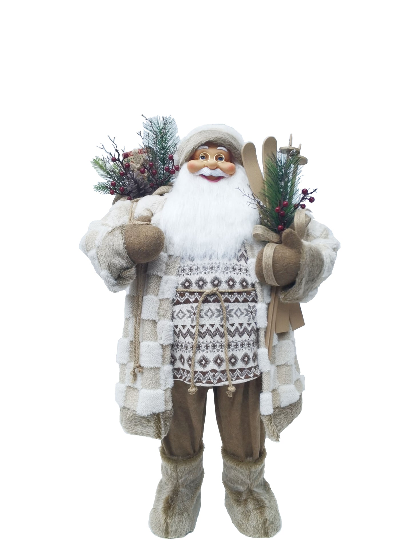 90cm Nordic Luxe Santa - Woodland Accents
